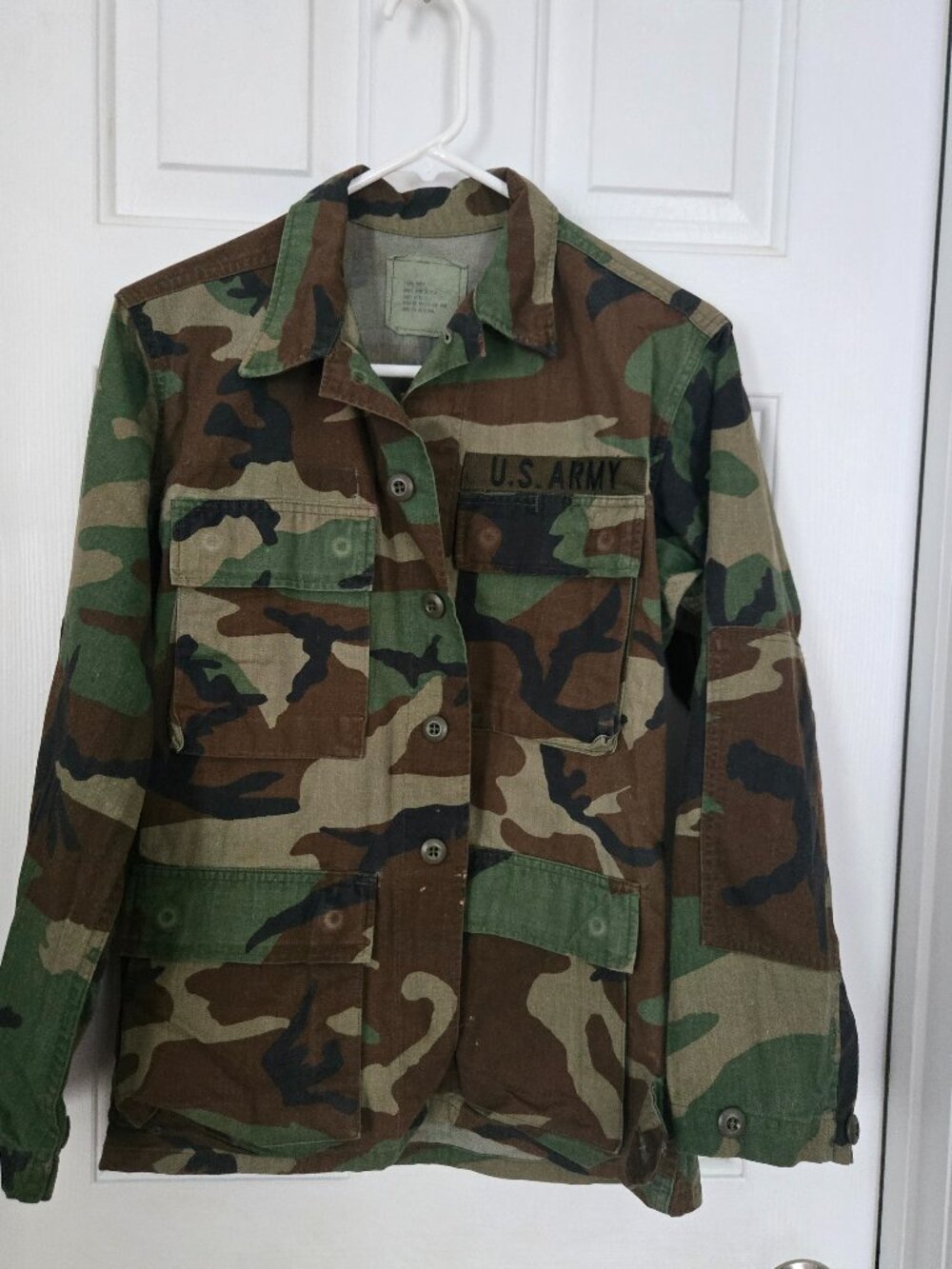 WOODLAND COMOFLAGE ARMY FATIGUE JACKET XS